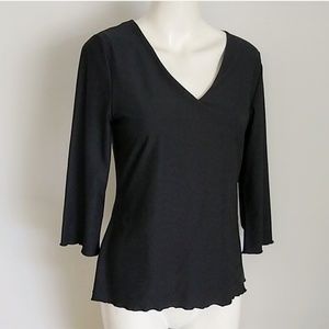 Spanx v-neck black top